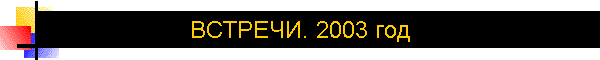 ВСТРЕЧИ. 2003 год